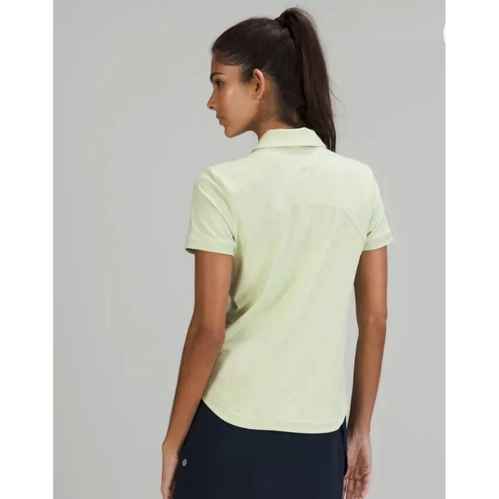 Lululemon Quick Drying  Polo Fits Size 12 Best No Tag Kohlrabi Green KOGR 03404